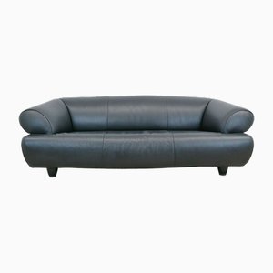DS 91 Garnitur Sofa aus schwarzem Leder von De Sede