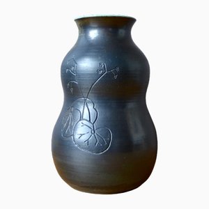 Große Coloquint Vase mit Ritzdekor