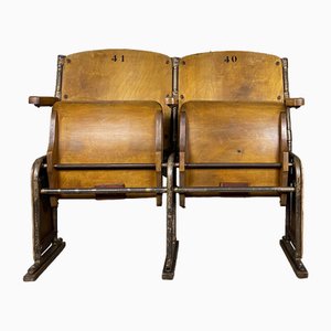Belgian Art Deco Two-Seater Cinema Chair, 1930s