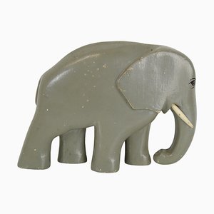 Art Deco Sculpture Wood Elephant, 1930s