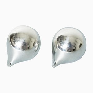 Silver Drop Earrings by Bent Gabrielsen Pedersen, 1960s, Set of 2