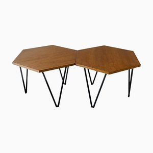 Tavolini bassi esagonali di Isa Bergamo per Gio Ponti, Italia, anni '50, set di 2