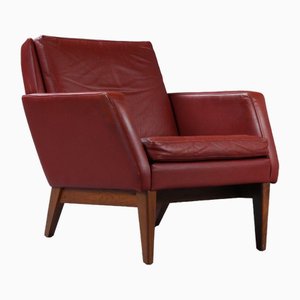 Vintage Danish Cognac Leather Lounge Chair, 1960s