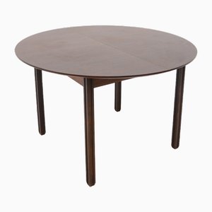 Wooden Dining Table with Round Extendable Top, 1960s