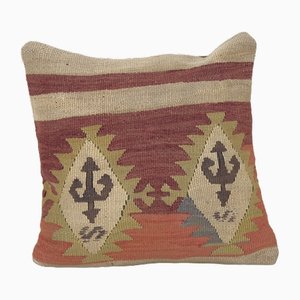 Housse de Coussin Tribale en Laine Faite Main