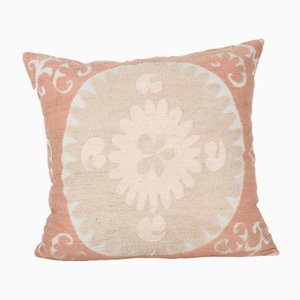 Housse de Coussin Samarkand Suzani Vintage Rose Neutre