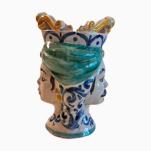 Woman & Green Mens Vase from Popolo