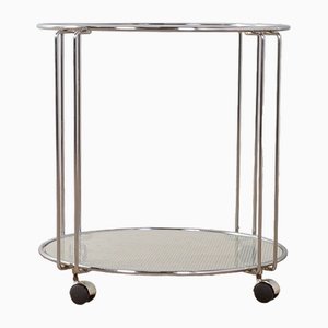 Side Table with Stainless Steel Frame, 1980s