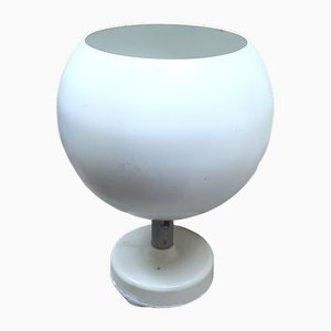 Lampada a sfera girevole in metallo bianco di Raak