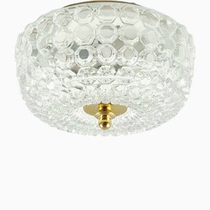 Large Mid-Century Bubble Glass Flush Mount / Ceiling Lamp by Helena Tynell for Limburg, Germany, 1960s