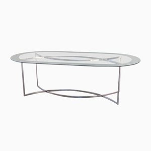 Dining Table in Steel and Glass, 1970s