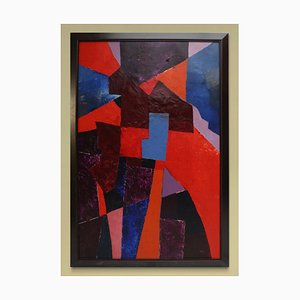 Jean-Marie Planque, Homage to Poliakoff, 1981, Large Oil on Canvas