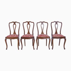 Chippemdale Style Dining Chairs, 1950s, Set of 4