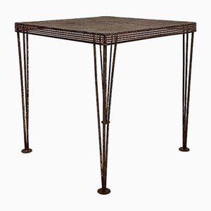 Brutalist French Side Table in Iron, 1960