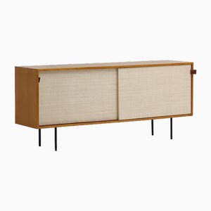 Sideboard with Raffia Doors by Florence Knoll Bassett for Knoll Inc. / Knoll International, 1950s