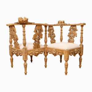 Neo-Renaissance Chaise Lounge in Walnut