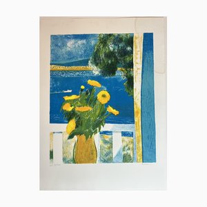 Guy Bardone, Bouquet devant la Mer, 1986, Lithograph