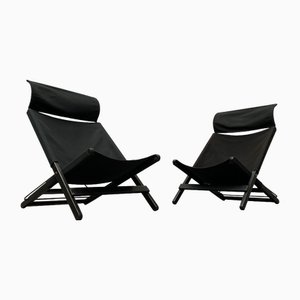 Postmodern Minimalist Model Hestra Folding Chairs by Tord Björklund for Ikea, 1980s, Set of 2