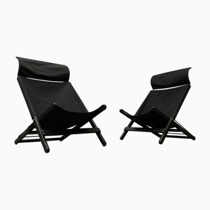 Postmodern Minimalist Model Hestra Folding Chairs by Tord Björklund for Ikea, 1980s, Set of 2