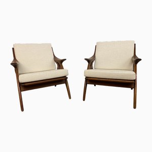 Mid-Century Scandinavian Teak Easy Lounge Chairs from De Ster Gelderland, 1950s, Set of 2