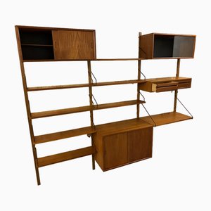 Vintage Scandinavian Teak Wall Unit by Poul Cadovius for Royal System, 1960s