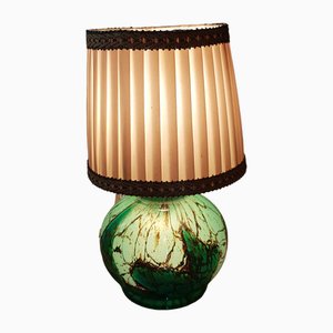 Lampada da tavolo Ikora verde di Karl Wiedmann per WMF, anni '30