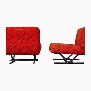 Red Armchairs, 1970, Set of 2