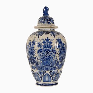 Niederländische Vase in Blau und Weiß von Royal Delft, 1900er