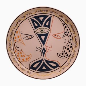 Wall Plate in Porcelain from Rosenthal, 1970s