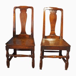 Early 18th Century Oak Chairs, Set of 2