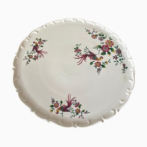 Plat en Porcelaine à Décor Oiseaux et Fleurs de Royal Tettau, Bavière, Allemagne