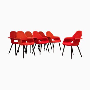 Red Dining Chairs by Eero Saarinen for Vitra, 2000s, Set of 7