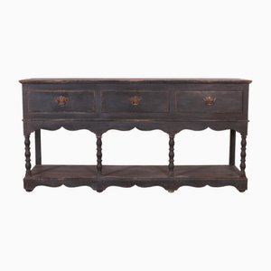 English Painted Oak Dresser Base with 3 Drawers, 19th Century