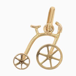 Colgante de bicicleta de oro amarillo de 18 kt, años 60