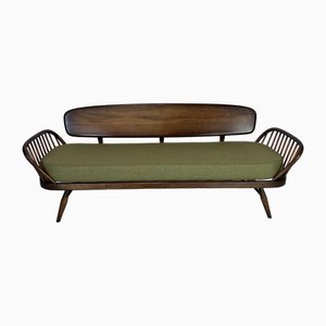 Canapé Ercol Studio Vintage Rembourré Vert Olive par Lucian Ercolani, 1960s