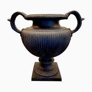 19th Century Neoclassical Italian Black-Ground Terracotta Vase, 1860s
