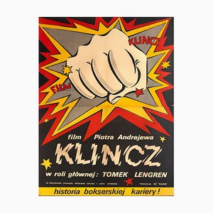 Large Polish Klincz B0 Film Poster by Danuta Baginska-Andrejew