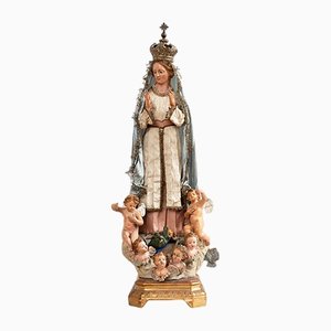 Neapolitan Artist, Madonna Immacolata, 19th Century, Mixed Media Sculpture