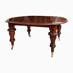 Antique Victorian English Extendable Table in Mahogany, 1800s