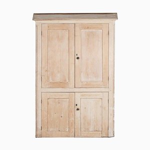 Large 19th Century English Estate Made Pine Housekeepers Cupboard, 1870s