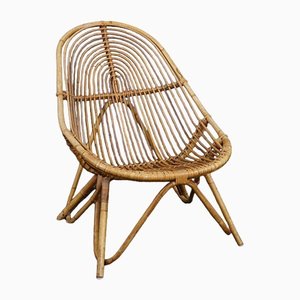 Dutch Rattan Kuip Armchair, 1950s