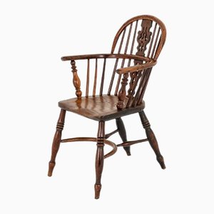 Georgian Farmhouse Elm Windsor Chair, 1800s