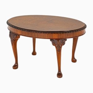 Walnut Coffee Table with Oval Interiors, 1930s