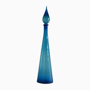 Empoli Genie Bottle in Blue Glass