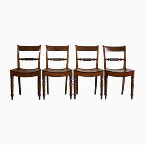 Antique Kitchen Chairs in Mahogany, 1800s, Set of 4