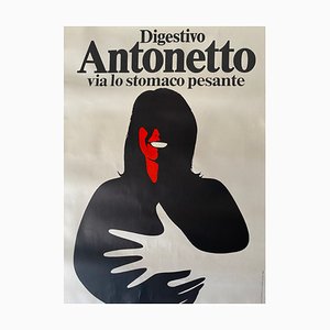 Poster pubblicitario con liquore Antonetto, anni '70