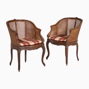 Vintage French Armchairs in Beech, 1960, Set of 2