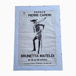 Póster de Brunetta Mateldi en Espace Pierre Gardin, años 60