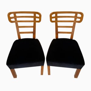 Art Deco Dining Chairs, Set of 2