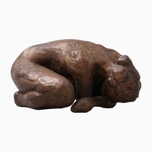 Lying Bronze Act by Edgar Augustin, 1980s